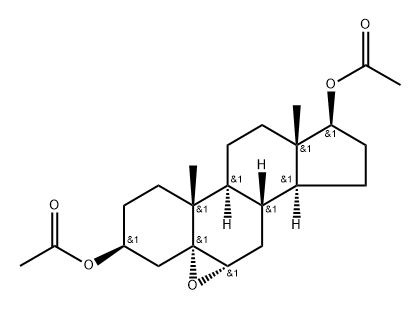 Androstane-3,17-diol, 5,6-epoxy-, 3,17-diacetate, (3β,5α,6α,17β)- Structure