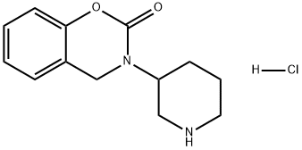 2H-1,3-Benzoxazin-2-one, 3,4-dihydro-3-(3-piperidinyl)-, hydrochloride (1:1) Structure