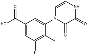 3-(2,3-dioxo-1H-pyrazin-4-yl)-5-fluoro-4-methylbenzoic acid Structure