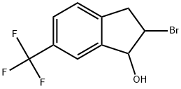 2-bromo-5-(trifluoromethyl)-2,3-dihydro-1H-inden-1-ol 구조식 이미지