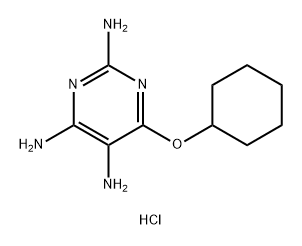 6-Cyclohexyloxypyrimidine-2,4,5-triamine　hydrochloride 구조식 이미지