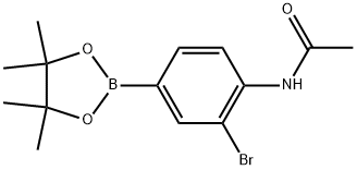 N-[2-Bromo-4-(4,4,5,5-tetramethyl-1,3,2-dioxaborolan-2-yl)phenyl]acetamide Structure