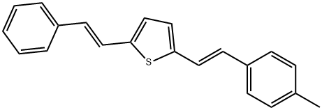 2-[(E)-2-(4-methylphenyl)ethenyl]-5-[(E)-2-phenylethenyl]thiophene Structure