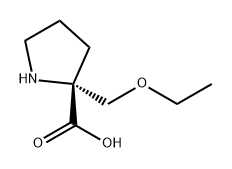 (2S)-2-(ethoxymethyl)pyrrolidine-2-carboxylic acid Structure