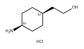 Cyclohexaneethanol, 4-amino-, hydrochloride (1:1), cis- 구조식 이미지