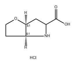 rac-(3aR,6aR)-hexahydro-2H-furo[3,2-b]pyrrole-5-carboxylic acid hydrochloride Structure