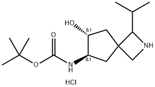 rel-tert-Butyl (7-hydroxy-1-isopropyl-2-azaspiro[3.4]octan-6-yl)carbamate hydrochloride Structure