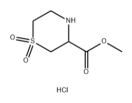 methyl 1,1-dioxo-1lambda6-thiomorpholine-3-carboxylate hydrochloride 구조식 이미지
