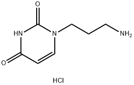 1-(3-aminopropyl)-1,2,3,4-tetrahydropyrimidine-2,4-dione hydrochloride 구조식 이미지