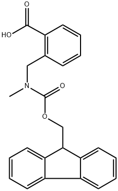 Benzoic acid, 2-[[[(9H-fluoren-9-ylmethoxy)carbonyl]methylamino]methyl]- Structure