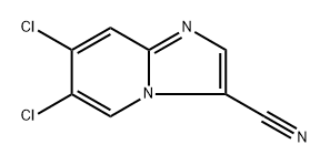 6,7-dichloroimidazo[1,2-a]pyridine-3-carbonitrile 구조식 이미지