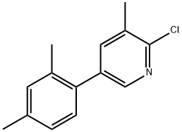 2-Chloro-5-(2,4-dimethylphenyl)-3-methylpyridine Structure