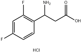 Benzenepropanoic acid, β-amino-2,4-difluoro-, hydrochloride (1:1) Structure