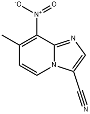 7-methyl-8-nitroimidazo[1,2-a]pyridine-3-carbonitrile 구조식 이미지