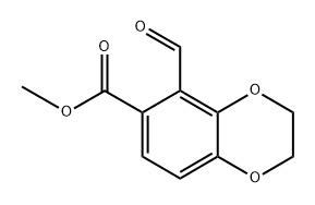 methyl 5-formyl-2,3-dihydrobenzo[b][1,4]dioxine-6-carboxylate Structure