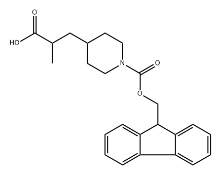 3-(1-{[(9H-fluoren-9-yl)methoxy]carbonyl}piperidin
-4-yl)-2-methylpropanoic acid Structure