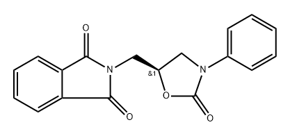 (S)-2-((2-Oxo-3-phenyloxazolidin-5-yl)methyl)isoindoline-1,3-dione Structure