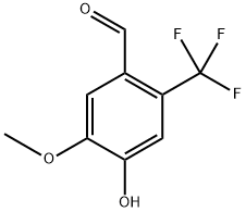 4-Hydroxy-5-methoxy-2-(trifluoromethyl)benzaldehyde Structure