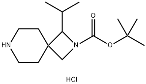 tert-butyl 1-(propan-2-yl)-2,7-diazaspiro[3.5]nonane-2-carboxylate hydrochloride Structure