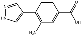 3-amino-4-(1H-pyrazol-4-yl)benzoic acid Structure