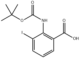 2-((tert-Butoxycarbonyl)amino)-3-iodobenzoic acid Structure