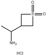 3-(1-aminoethyl)-1lambda6-thietane-1,1-dione hydrochloride Structure