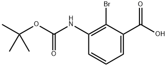 2-Bromo-3-((tert-butoxycarbonyl)amino)benzoic acid Structure