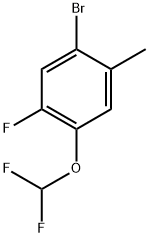 1-Bromo-4-(difluoromethoxy)-5-fluoro-2-methylbenzene Structure