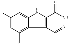 4,6-difluoro-3-formyl-1H-indole-2-carboxylic acid Structure