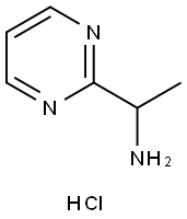 2-Pyrimidinemethanamine, α-methyl-, hydrochloride (1:2) 구조식 이미지