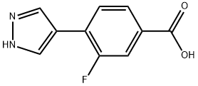 3-fluoro-4-(1H-pyrazol-4-yl)benzoic acid Structure