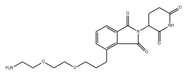 4-(3-(2-(2-aminoethoxy)ethoxy)propyl)-2-(2,6-dioxopiperidin-3-yl)isoindoline-1,3-dione 구조식 이미지