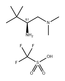 Methanesulfonic acid, 1,1,1-trifluoro-, compd. with (2S)-N1,N1,3,3-tetramethyl-1,2-butanediamine (1:1) 구조식 이미지