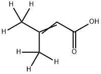 3-Methylcrotonic acid-d6 Structure