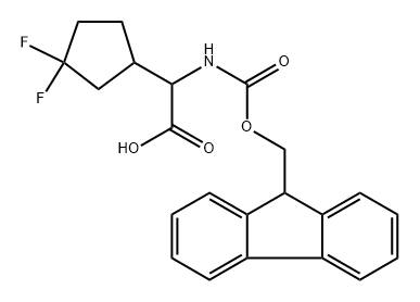 2-((((9H-Fluoren-9-yl)methoxy)carbonyl)amino)-2-(3,3-difluorocyclopentyl)acetic acid Structure