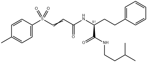 Benzenebutanamide, N-(3-methylbutyl)-α-[[3-[(4-methylphenyl)sulfonyl]-1-oxo-2-propen-1-yl]amino]-, (αS)- 구조식 이미지