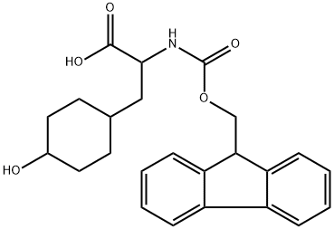 2-({[(9H-fluoren-9-yl)methoxy]carbonyl}amino)-3-(4-hydroxycyclohexyl)propanoic acid Structure