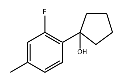 1-(2-fluoro-4-methylphenyl)cyclopentanol Structure