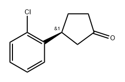 (S)-3-(2-chlorophenyl)cyclopentan-1-one 구조식 이미지