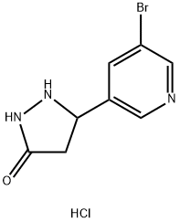 5-(5-Bromopyridin-3-yl)pyrazolidin-3-one hydrochloride Structure