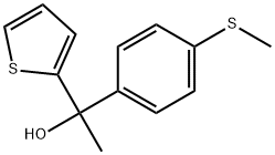 1-(4-(methylthio)phenyl)-1-(thiophen-2-yl)ethanol Structure