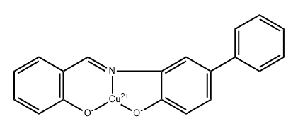 [3-[(2-hydroxybenzylidene)amino][1,1'-biphenyl]-4-olato(2-)-N,O,O']copper Structure