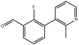 2-fluoro-3-(2-methylpyridin-3-yl)benzaldehyde Structure