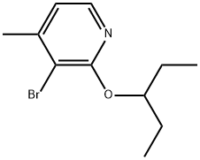 3-Bromo-2-(1-ethylpropoxy)-4-methylpyridine Structure