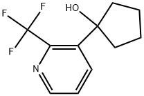 1-[2-(Trifluoromethyl)-3-pyridinyl]cyclopentanol Structure