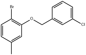 1-Bromo-2-[(3-chlorophenyl)methoxy]-4-methylbenzene Structure