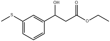 Ethyl β-hydroxy-3-(methylthio)benzenepropanoate Structure