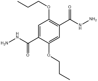 1, 4- Benzenedicarboxylic acid, 2, 5- dipropoxy- , 1, 4- dihydrazide Structure