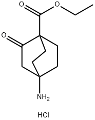 Ethyl 4-amino-2-oxobicyclo[2.2.2]octane-1-carboxylate hydrochloride Structure