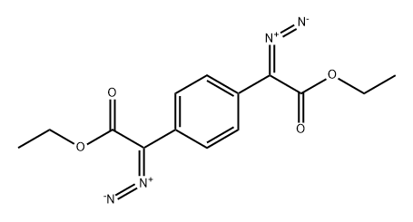 Benzeneacetic acid, α-diazo-4-(1-diazo-2-ethoxy-2-oxoethyl)-, ethyl ester Structure